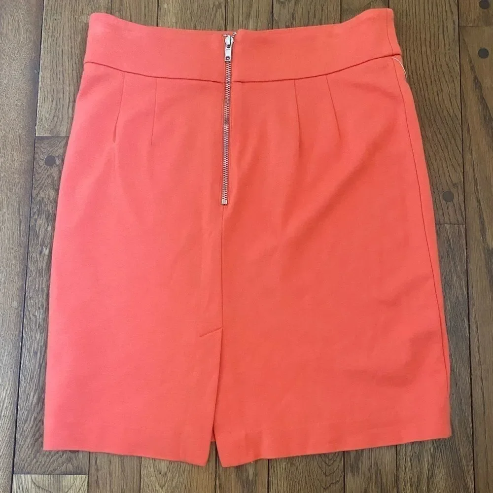 Philosophy blazing Red Coral Knit‎ Pencil Skirt